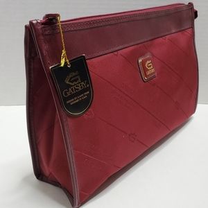 Vintage Gatsby Canvas Leather Clutch Makeup Bag